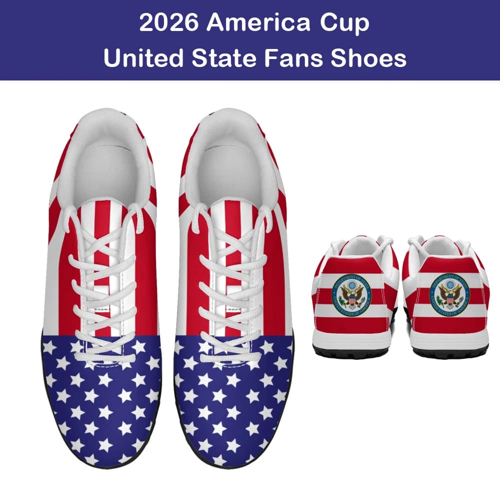 America Cup 2026 Custom Football Shoes, Sneakers with Flags of USA, Canada, Mexico, Haiti