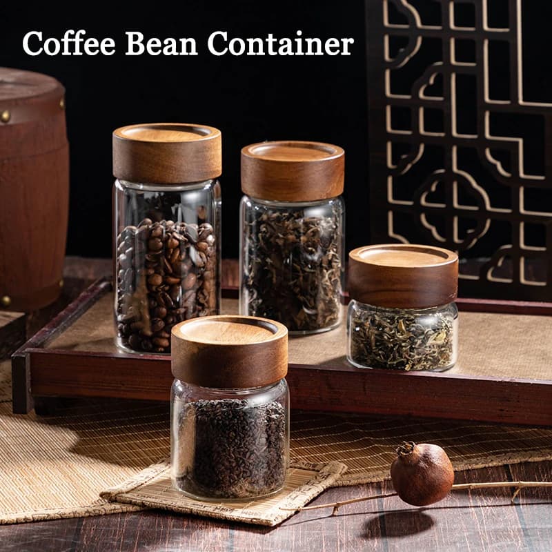 Coffee Beans Storage Container Tube Display Rack Tea Bottle Glass Single Dose Espresso Accessory Coffeware Set Barista Tool Gift