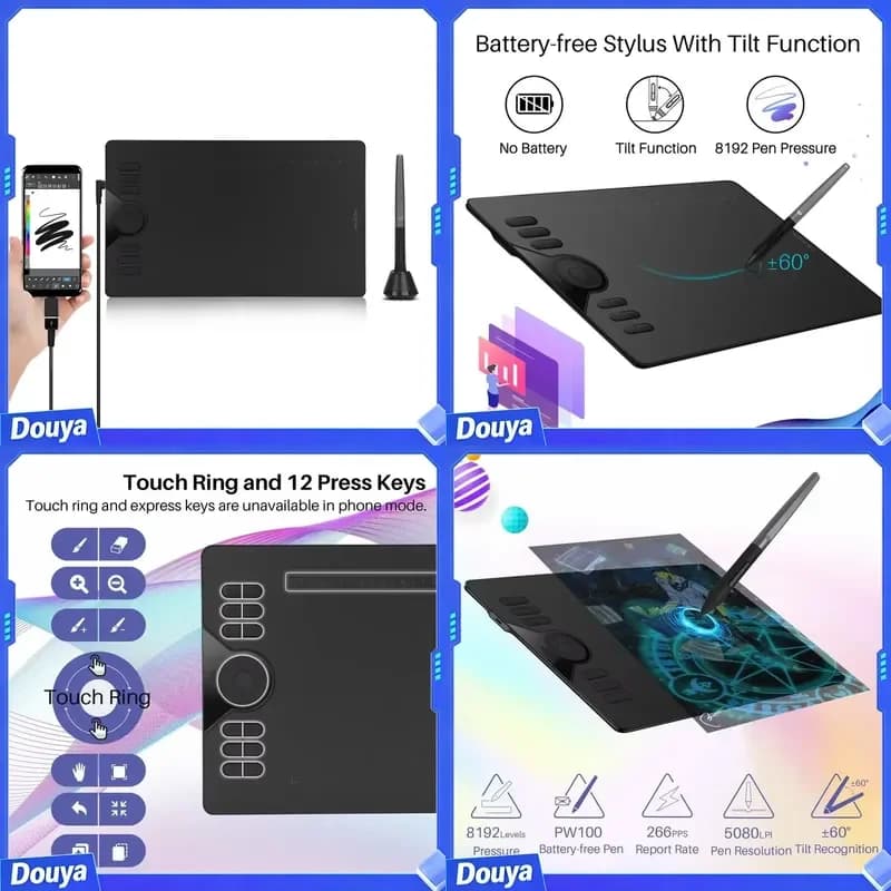 Factory Wholesale Hs610 Drawing Graphics Tablet for Teaching