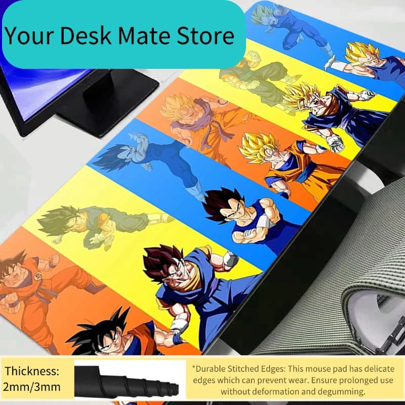 Tappetino per mouse Dragon Ball Z DBZ Gamer Desk Mat PC Computer Sexy Anime Mousepad Tastiera Accessori da gioco Mausepad Durevole