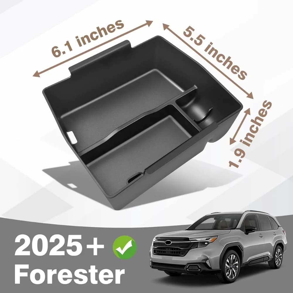 For Subaru Forester 2025 Central Console Tray Arms Divider Durable ABS Storage box Functional storage Interior accessories Car
