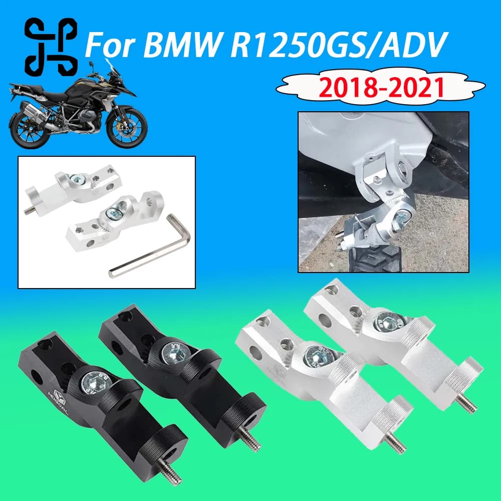 Per BMW R1250GS Adventure R 1250 GS 2018 - 2023 Passeggero Peg Kit di Abbassamento Altezza Regolabile Antiscivolo Poggiapiedi Accessori