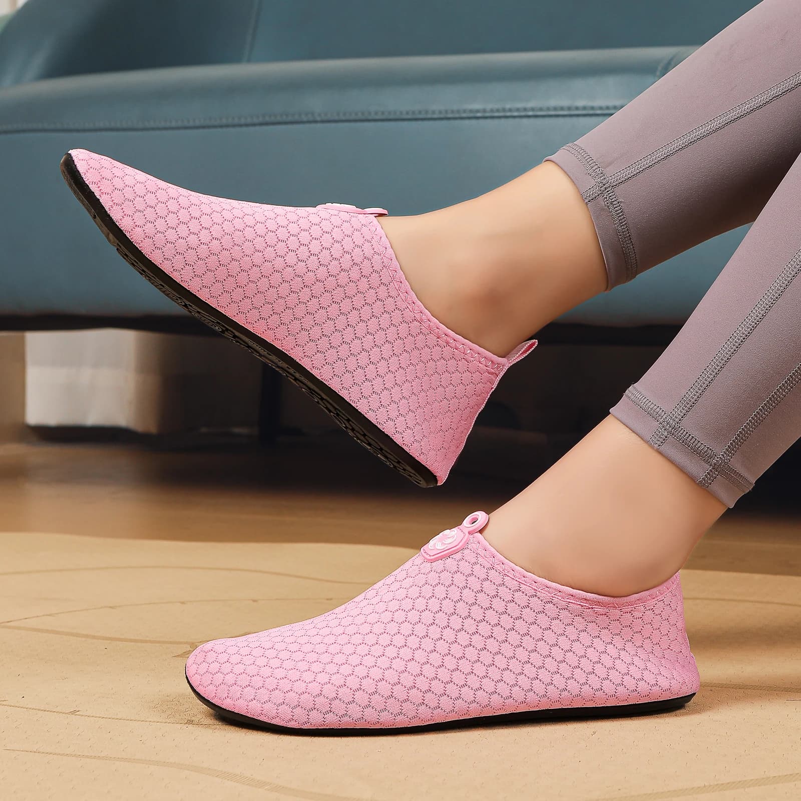 Scarpe Acquatiche Rosa Unisex ad Asciugatura Rapida Antiscivolo Traspiranti per Spiaggia Nuoto Immersioni e Yoga