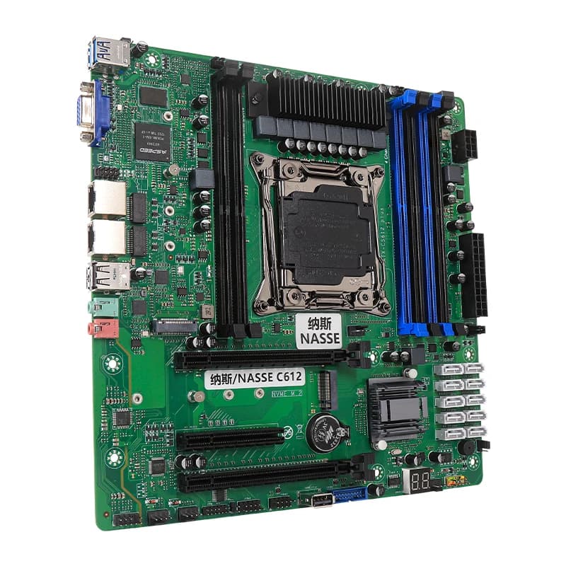 C612 Nas Black Synology NAS Soft Router Scheda madre del computer di controllo industriale X99 Server di archiviazione divisa 10 posizioni del disco