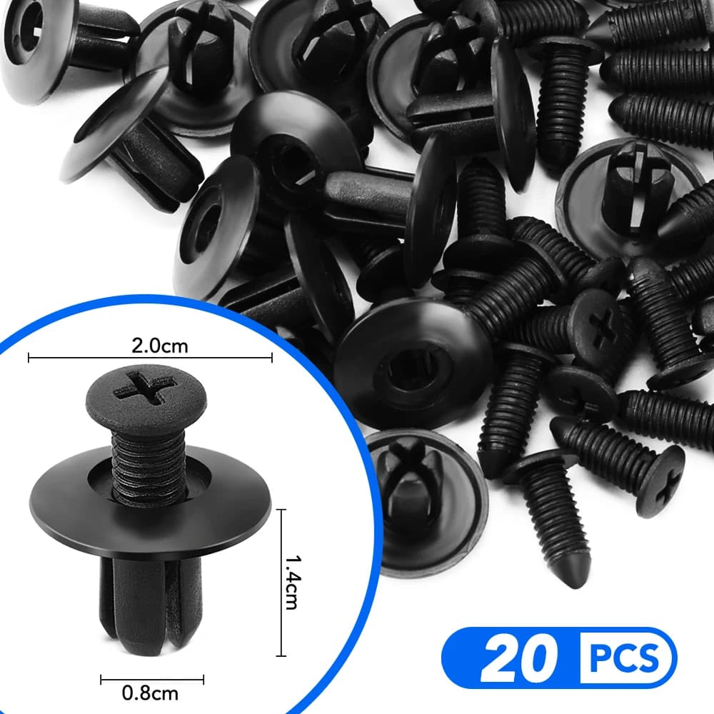 20 pz 8mm Foro Rivetti Vite Auto di Fissaggio Pinze Per Nissan Qashqai J10 J11 X-Trail t31 t32 calci Tiida Pathfinder Murano Nota