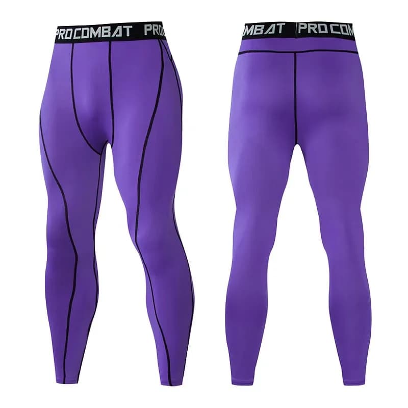 Pantaloni a compressione da uomo per corsa, basket, sport, fitness, palestra, bodybuilding, allenamento, jogging, calcio