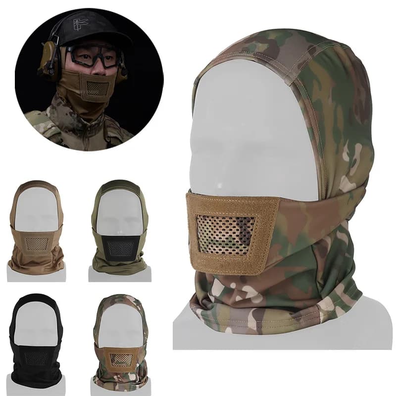 Tactical Mask Balaclava Knight Camouflage Half Face Mask Camouflage Hidden Tactics