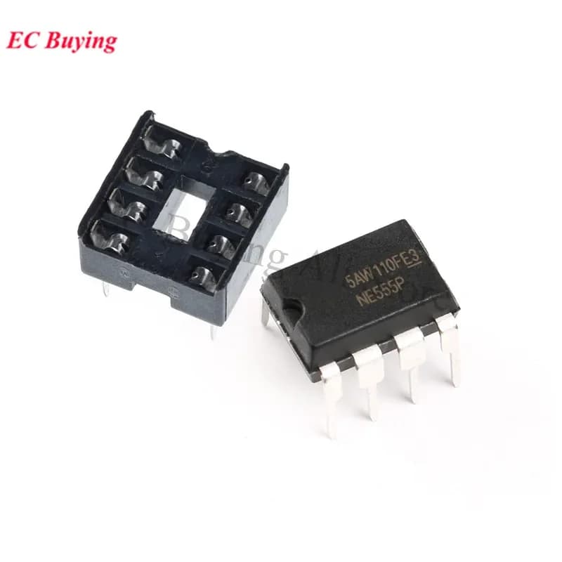 1-20 Pezzi NE555 IC 555 DIP-8 e Socket DIP a 8 Pin NE555P Timer Programmabile Oscillatore Chip per Kit Arduino