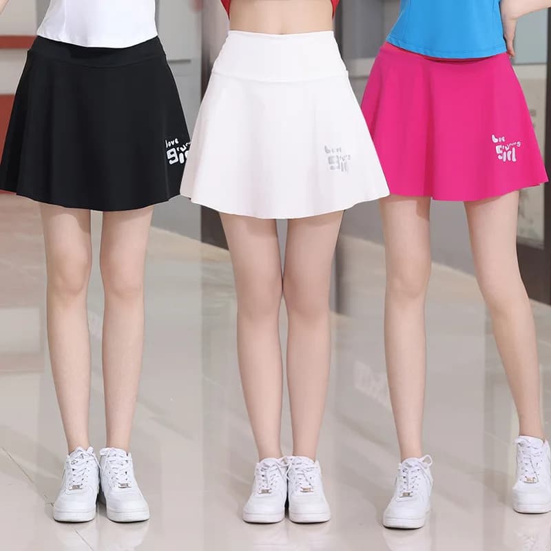 Women's Fast Drying High Waist Sports Gonna For Outdoor Fitness, Anti-transparency, For Jumping Rope, Running, Badminton