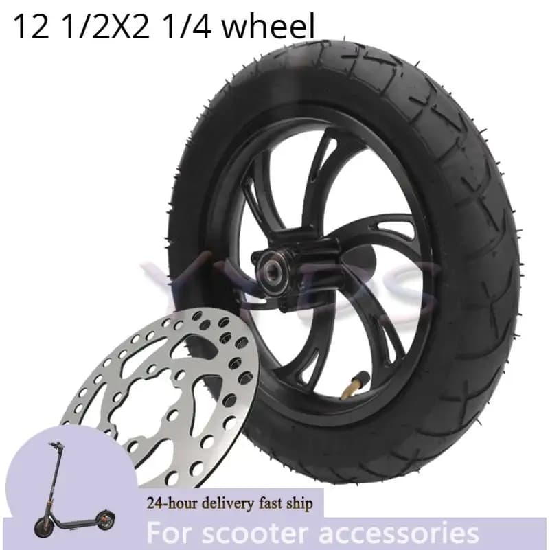 Set di pneumatici da 12 pollici 12 1/2X2 1/4 per ruote, camera d'aria e cerchioni adatti per scooter elettrici Accessori per biciclette pieghevoli E-bike