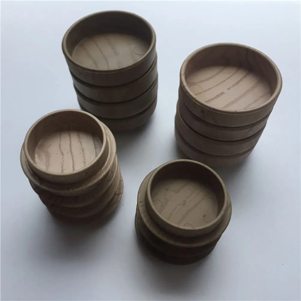 4 Pezzi Coprigambe per Sedie Effetto Legno, Protezioni per Mobili Anti-Graffio, Pattini per Pavimenti in Legno, Laminato e Piastrelle