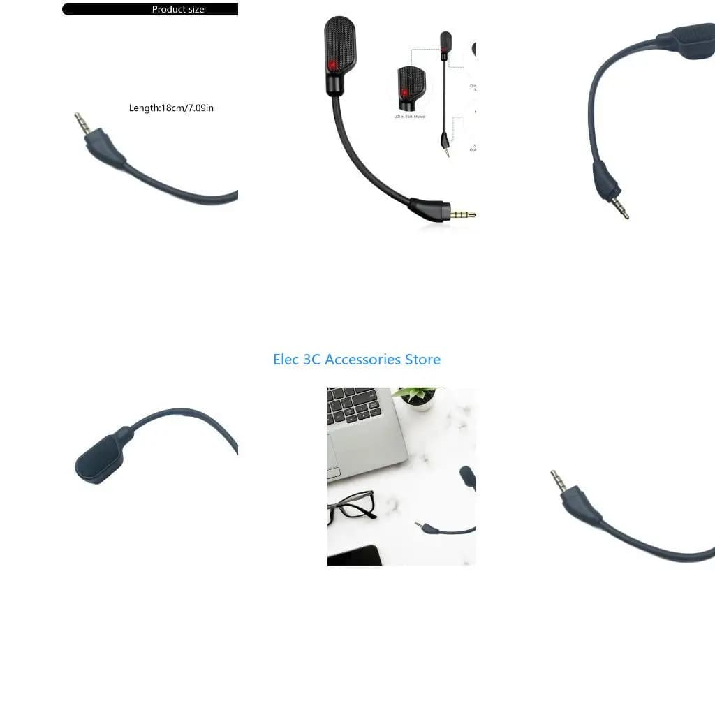 Y51A Replacement Game Mic for Cloud III Gaming Headset 3.5mm Detachable Boom Microphone Backup Microphone Accessories