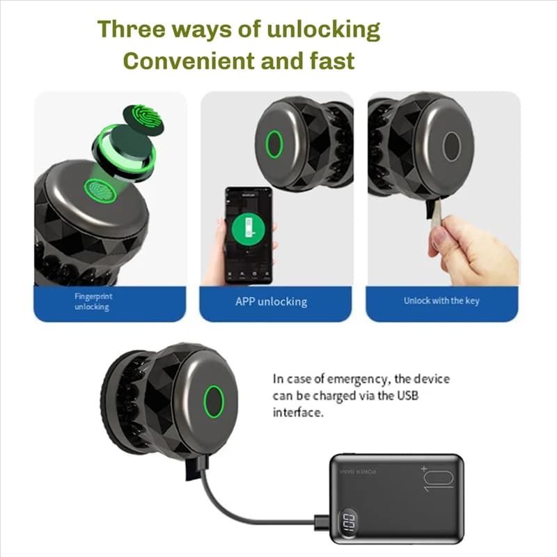 【Livraison Rapide】 Catenaccio per impronte digitali wireless Sicurezza Tuya Smart Door Lock Manopola per porta con controllo app per sblocco digitale domestico