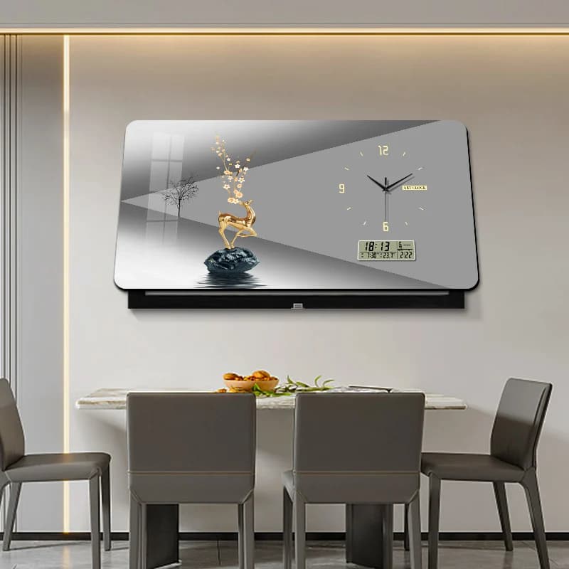 Wall Clock Distribution Box Block Wall Clock Decorative Calendar Perpetual Box Large Electric Counters Decorative Image