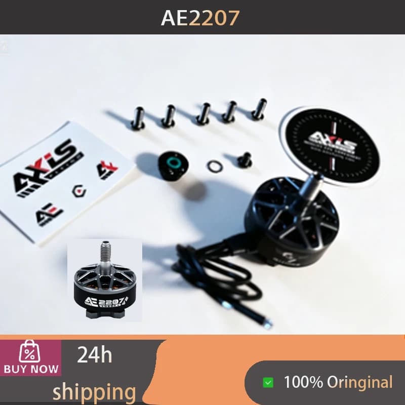 AxisFlying AE2207 V2 Brushless Motor 1750KV 1860KV 1960KV 2100KV 4-6S Compatible with 5 Inch Propeller for RC FPV Racing Drone