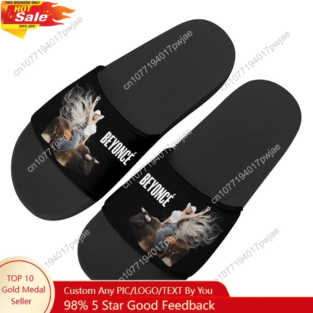 Beyonce Rock Cowboy Carter Slippers Mens Womens Home Water Shoes Customized slippers
