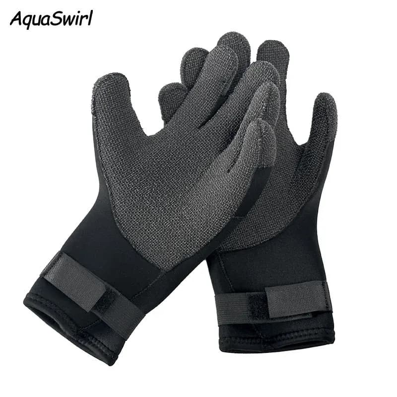 5mm Kevlar Diver Gloves Hot & Cold Non-slip Wear Resistant Swimwear Snorkeling Gloves Neoprene Fish Punching