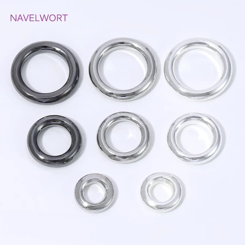 6/8/10mm Rhodium Plated/Black Closed Ring Connector Jump Rings,Connecting Rings For Jewelry,DIY Jewelry Material Wholesale