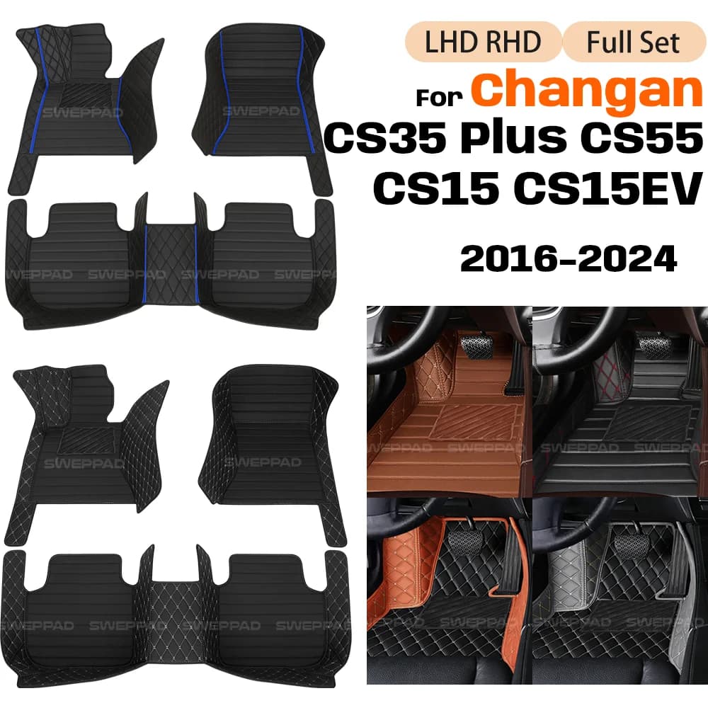 Per Changan CS15 CS15EV CS35 Plus CS55 2016-2024 Tappetini compatibili Tappetini per auto Protezione per tutte le stagioni Set completo personalizzato