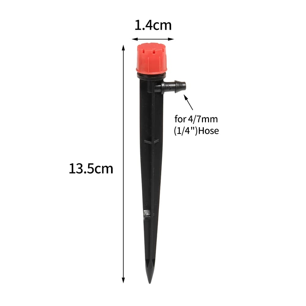 10pcs adjustable garden tip irrigation system greenhouse effect irrigation system drop irrigation system connector for 4/7mm 1/4" hose