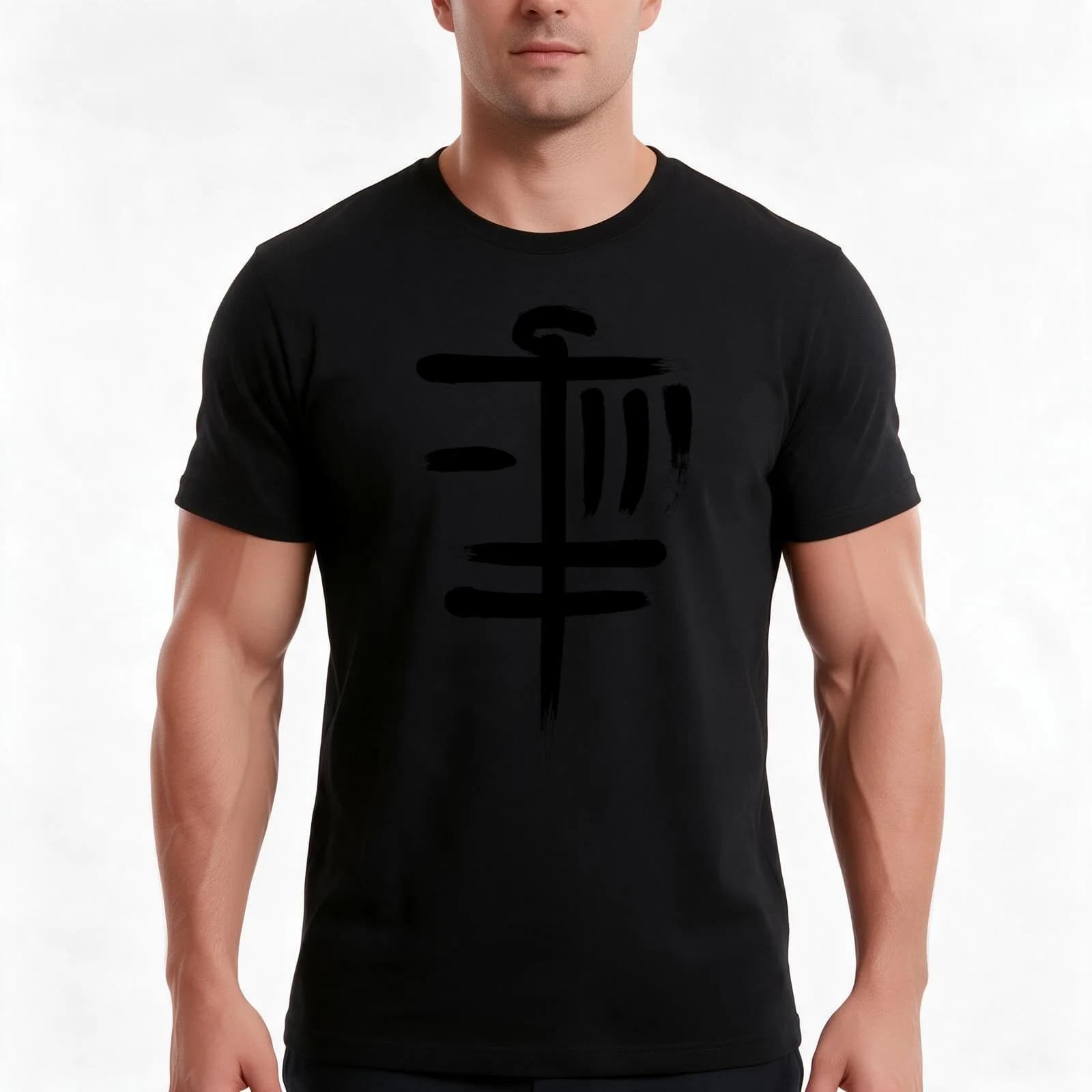 Disc Golf Basket Frolf Player Golfer Japanese Kanji Symbol T-Shirt, Summer Casual Cotton Tee, Oversized Streetwear Tops