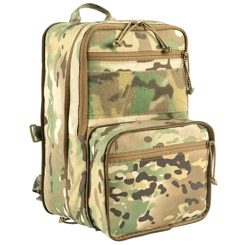 Tactical backpack D3 Flat Pack 2.0 Multifunctional expandable backpack for hydration with water bladder for breast and tactical vest