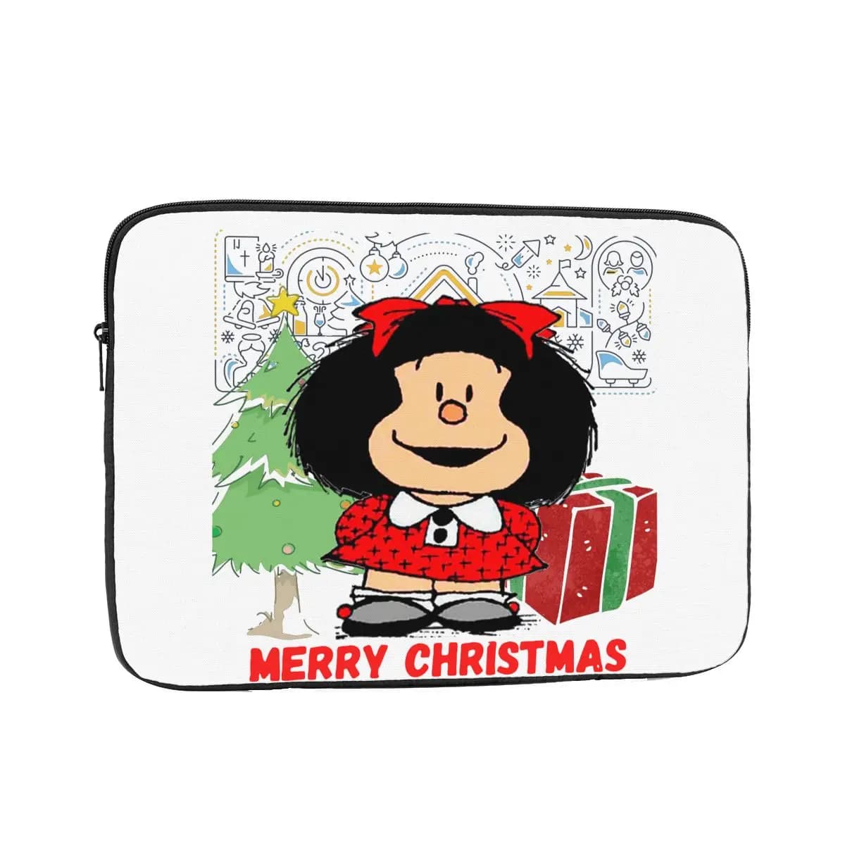 Custodia antiurto 12 "13" 15 "17" Mafalda Custodia per laptop natalizia Quino Argentina Cartoon Custodia per notebook