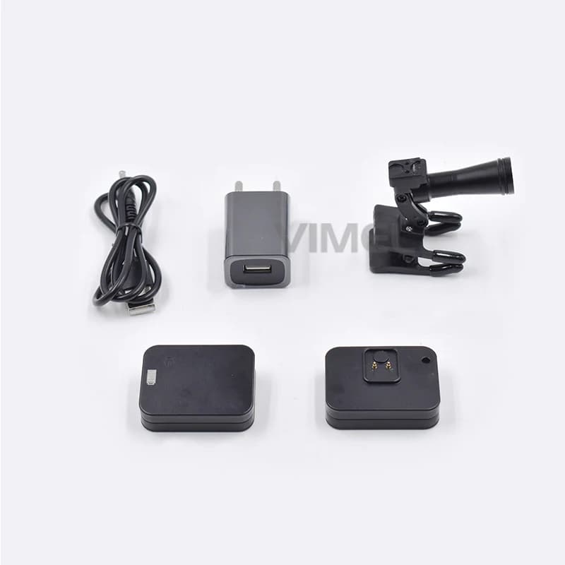 Lampada Frontale LED 5W Senza Fili con Clip e Batteria a Adsorbimento Magnetico per Binocoli, Lenti d'Ingrandimento e Occhiali