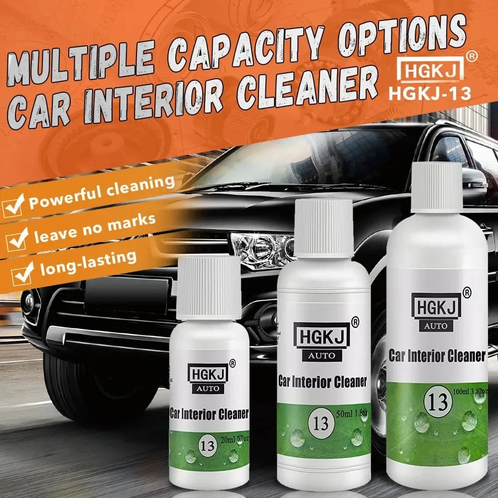 Pulizia auto HGKJ 13 parti Schiuma interna Depurazione Spray Plastica Vernice rinfrescante Sedile in pelle Dettagli Cera Lavaggio automobilistico