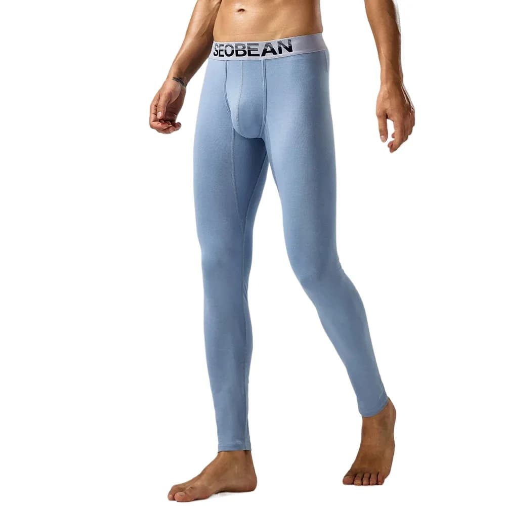 Thermal Underwear Bottoms for Men Cotton Legging Basic Pants Warm Trousers U Convex Pouch Long Johns Elastic Sportswear Lingerie