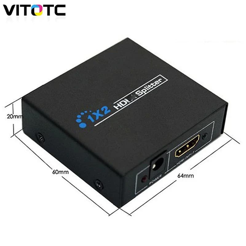 Splitter HDMI 1x2 1080p con Amplificatore di Segnale, NUOVO Box Compatibile con 1.3B 1.4 per Lettore DVD