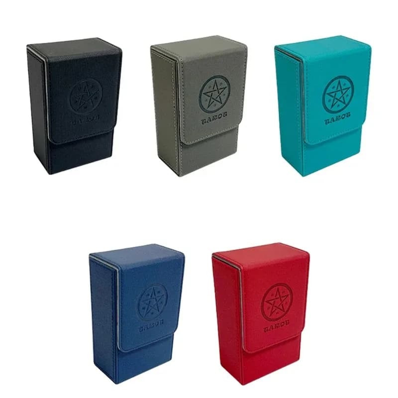 Large PU Leather Tarot Card Storage Box, Big Size Board Game Trading Card Deck Holder Organizer