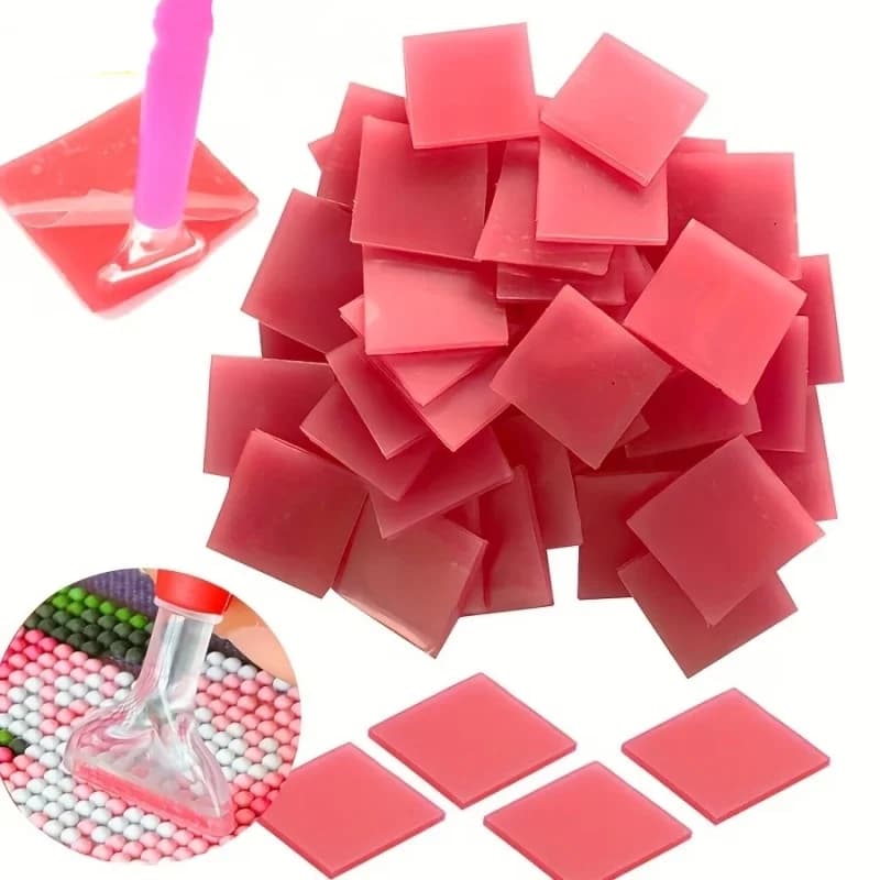 50 Pezzi di Colla per Pittura Diamante 5D, Argilla per Punto Croce Fai-da-Te, Contenitore per Conservazione, Strumento per Nail Art