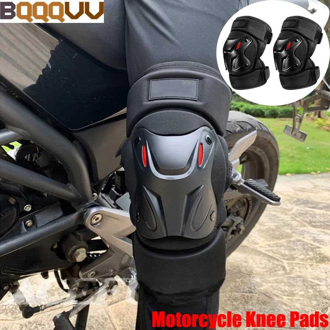1 paio di ginocchiere protettive per moto, protezioni per ginocchia da motociclista, fuoristrada, gomitiere da moto, sport all'aria aperta