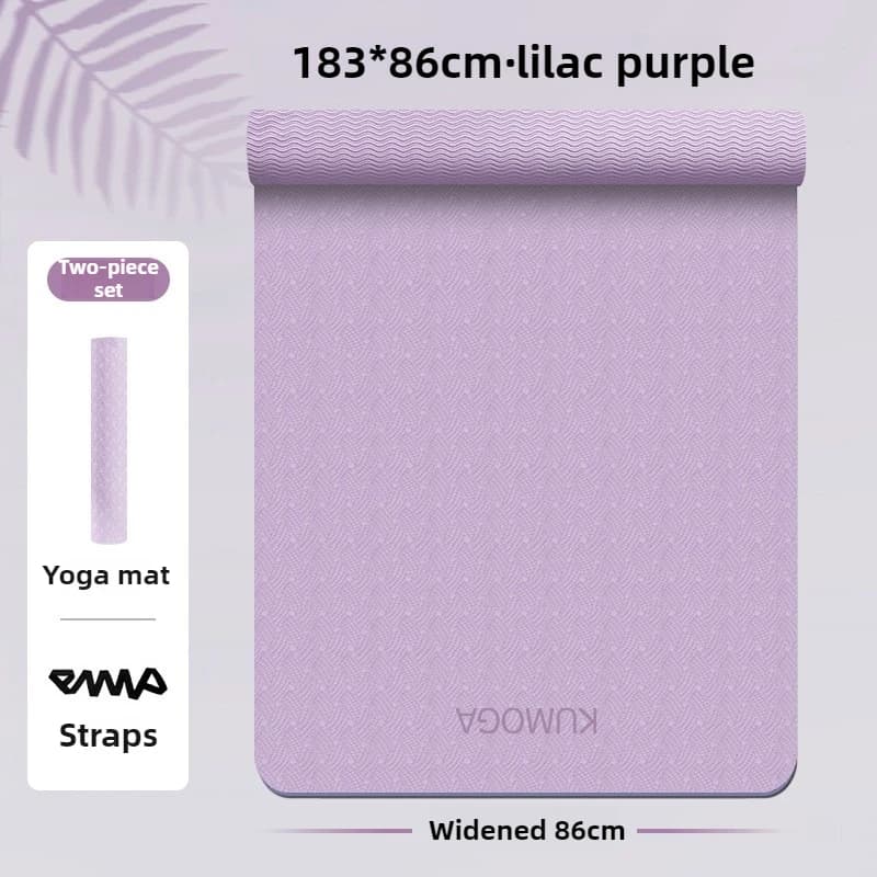 Extra Thick 10mm Yoga TPE Carpet Large Anti-slip Shock Absorber Mute for Home Fitness Mat for Women's Extra Thick Upgrade Exercises