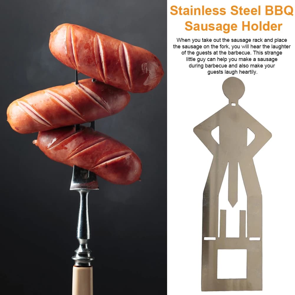 Griglia per Salsicce Divertente in Acciaio Inox per BBQ, Regalo Originale per Feste e Campeggio, Griglia Riutilizzabile per Hot Dog per Barbecue e Gite Primaverili