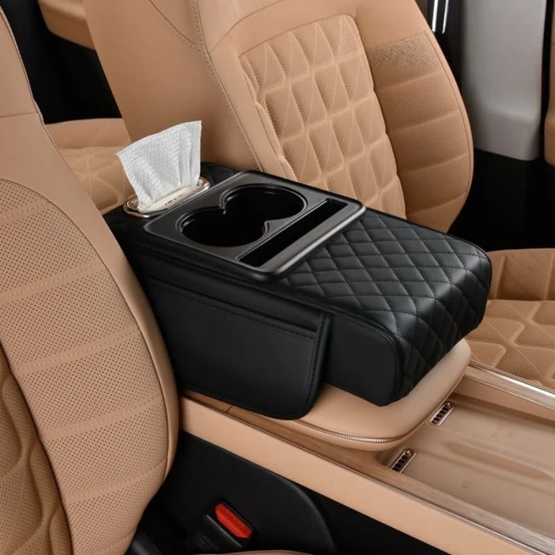Car Arm Holder Box, Auto Console Organizer, Lifted Cushion for Armrest, Arm Holder Box