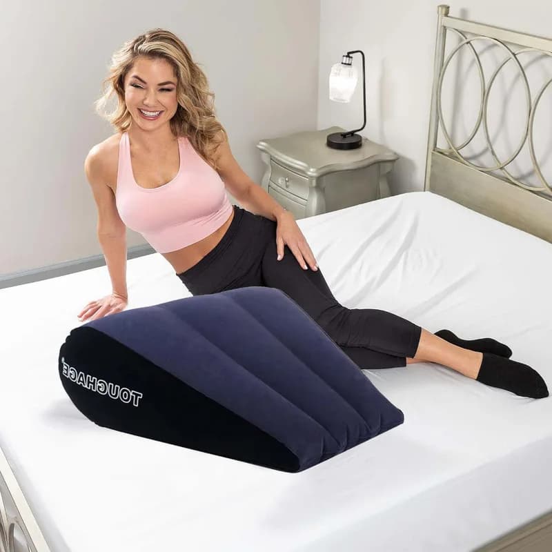 Cuscino a cuneo gonfiabile viaggio leggero triangolo per dormire Sit Up cuscino inclinato lettura Post chirurgia gamba elevazione mobili