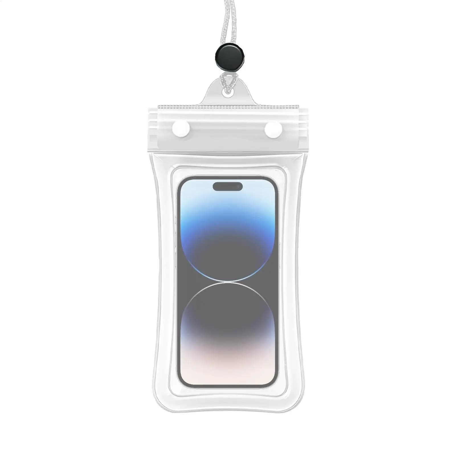 Custodia impermeabile trasparente per telefono con touchscreen galleggiante e laccetto, ideale per nuoto, immersioni, snorkeling e surf