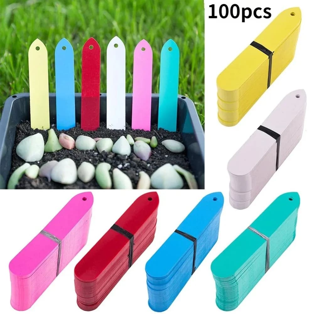 100 pezzi pennarelli per vasi per piante vivaio da giardino etichette per pali in plastica etichette per alberi da giardinaggio etichette per piante etichette da giardino etichette per fiori