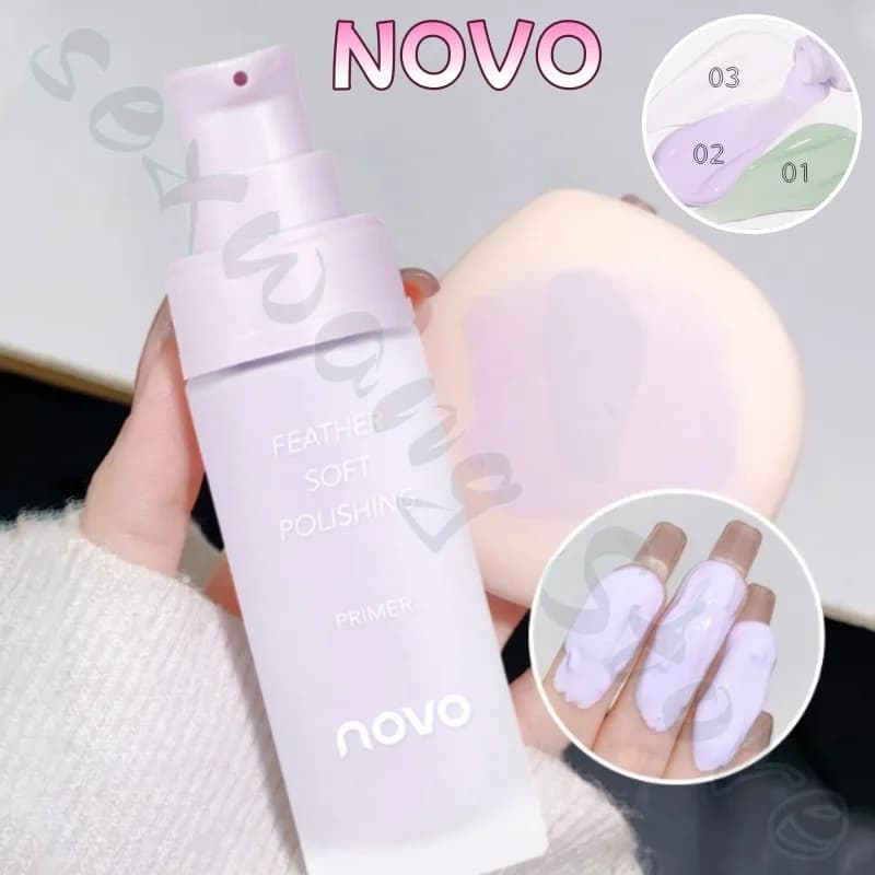 NOVO crema isolante a lunga durata, crema per il trucco prefabbricata, senza polvere, pori invisibili idratanti, rinfrescanti e idratanti