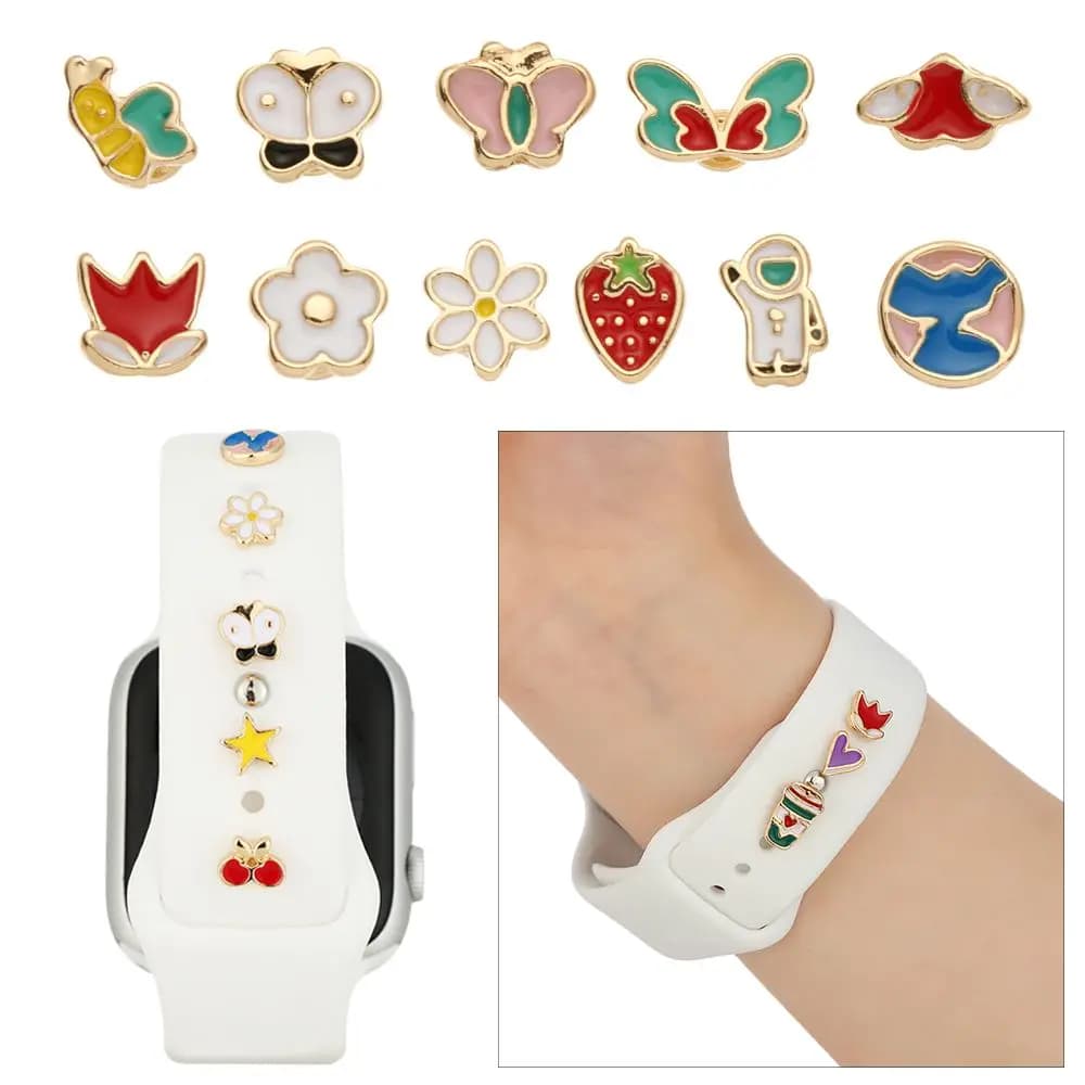Bracelet For Iwatch Sport Strap Metal Leg Decorative Nails Watch Band Ornament Watchband Decorative Charms Strap Accessories