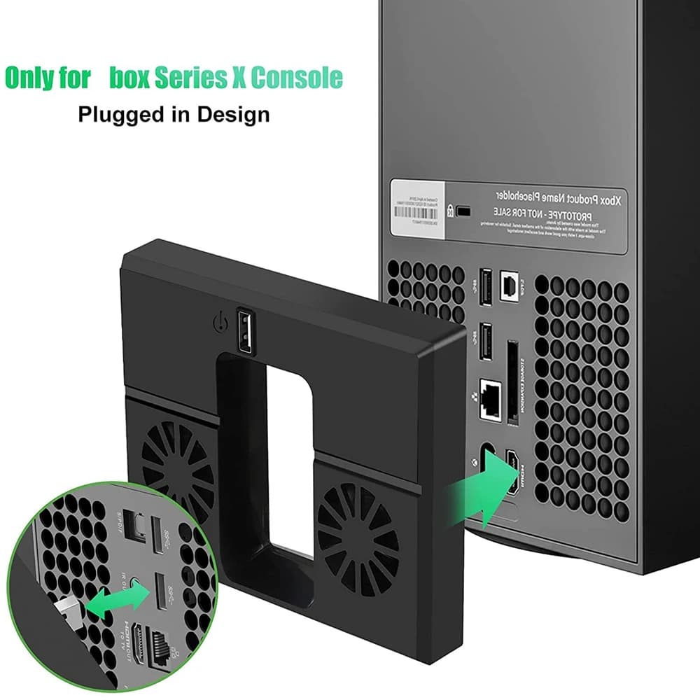 A75T! Ventola di raffreddamento verticale per accessori per sistema di raffreddamento con staffa di raffreddamento alimentata tramite USB Xbox Series X, con luci colorate