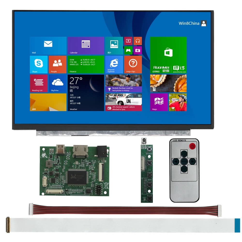 Scheda Controller per Display LCD da 11,6 Pollici 1366x768 Compatibile HDMI per Raspberry Pi/Banana Pi, Monitor Portatile per PC