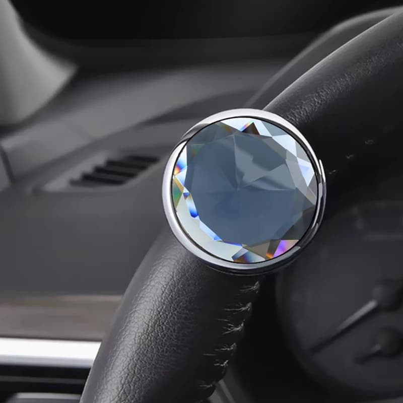Crystal steering wheel power ball black/gold/silver steering wheel effortless power tool car steering wheel tool