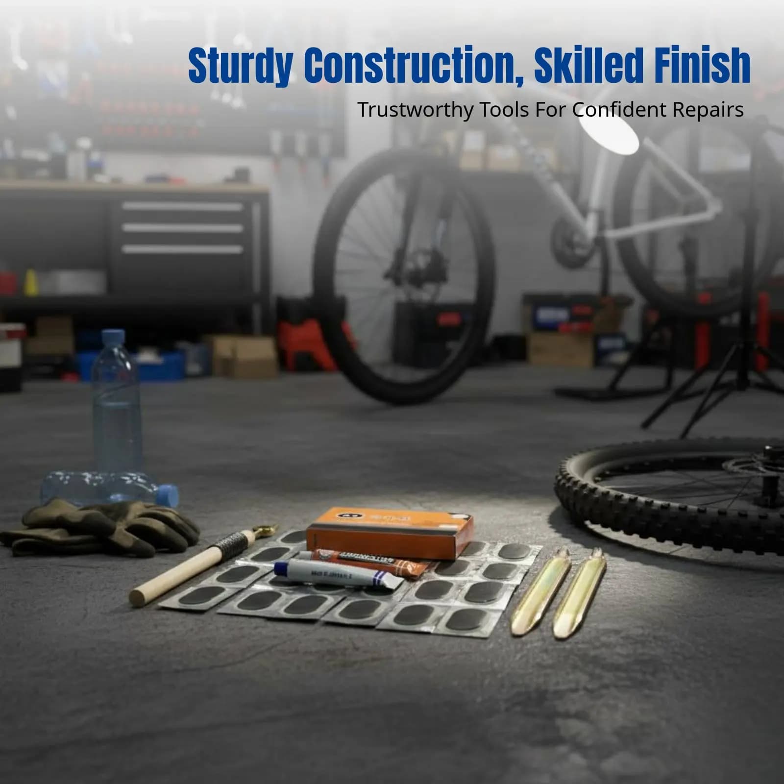 Pneumatic Repair Kit, Cold Collar, Lever, Abrasive Tools, Bike Practical Set, Moto, E-Bike