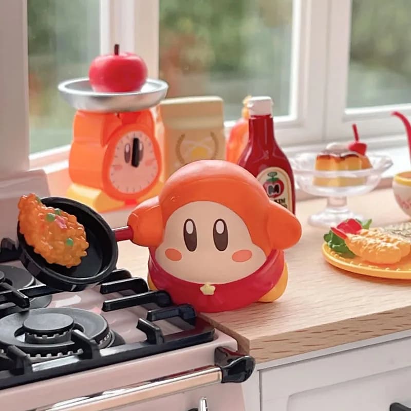 ReMent Kirby Kitchen Blind Box Set di Utensili da Cucina in Miniatura, Modellini Giocattolo Kawaii, Ornamenti da Scrivania Anime