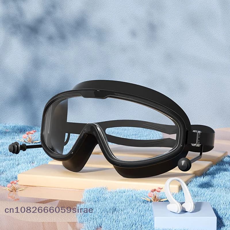 （CC44）Large Frame Swimming Goggles For Kids High Quality Antifog Swim Glasses Waterproof HD Swim Eyewear Swim Equipment