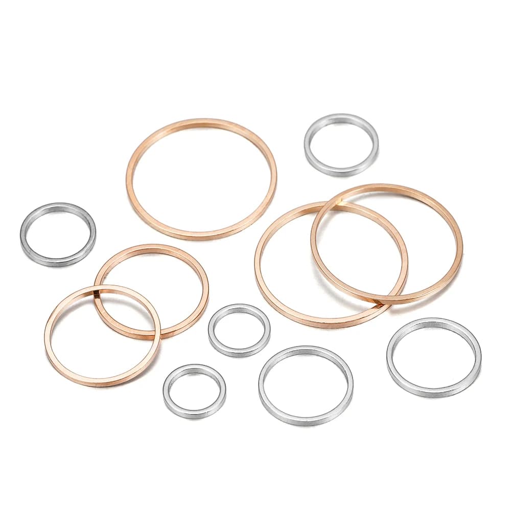 20-50 pz/lotto 8-40mm Metallo Rotondo Chiuso Anelli Orecchino Cerchi Fili Connettori Per Collana FAI DA TE Creazione di Gioielli Risultati Accessori