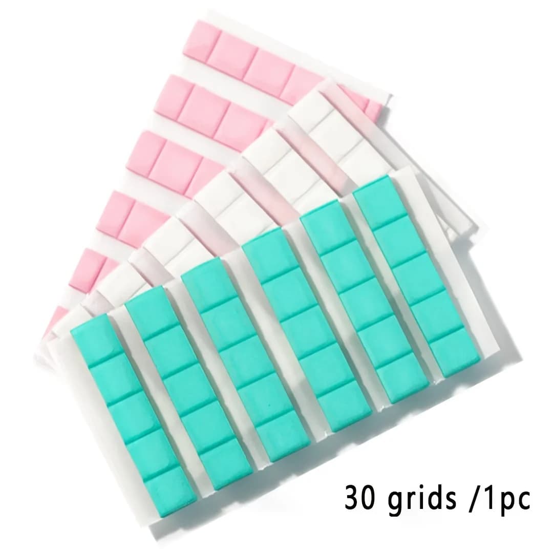 Clay for Manicure, Pasta Wall decal Reusable for Nails, Support Removable for Exhibition and Practice of Fin Nails, 3 Colors